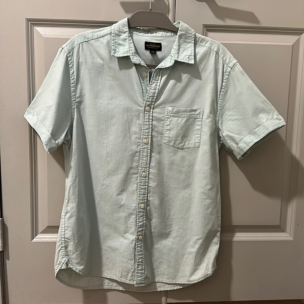 Shipmen Supply CPO Provisions Green Button Down Size Small